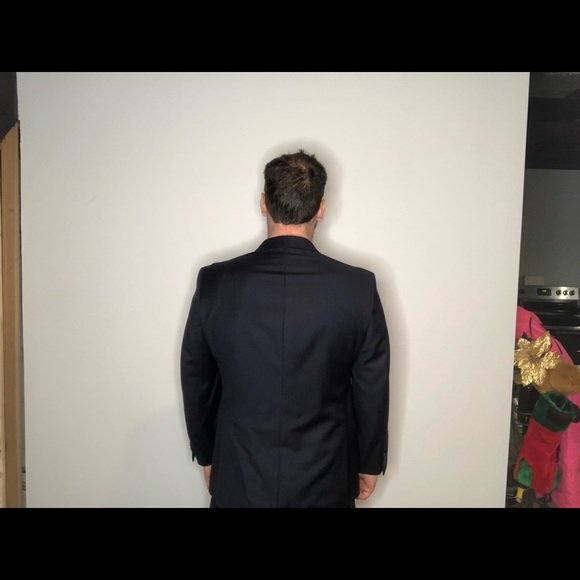 Tommy Hilfiger Mens Blazer Navy pin striped coat - Picture 8 of 8